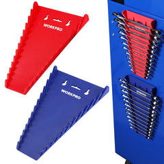 WorkPRO wrench organizer in a drawer keeps wrenches neatly organized for quick access.