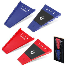 WORKPRO magnetic wrench organizer in a drawer showing high-capacity wrench storage
