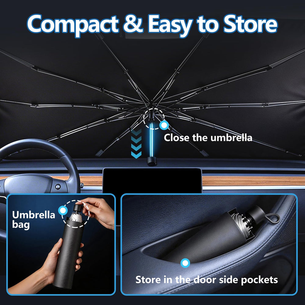 Worxvell easy-to-use umbrella shade for quick parking setups.