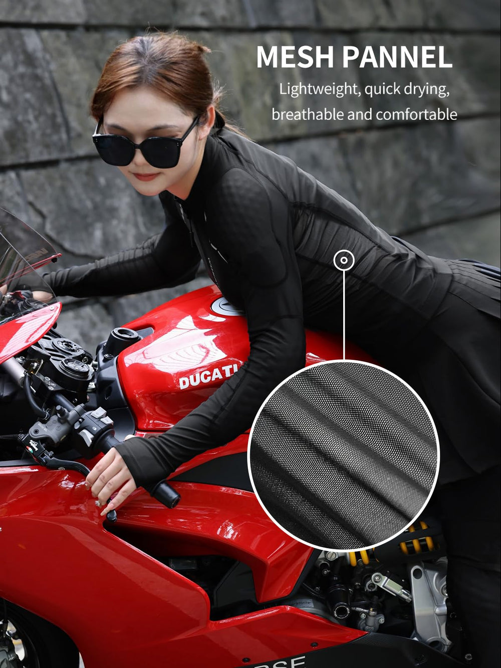 WOSAWE jacket women reflective accents for better night visibility.