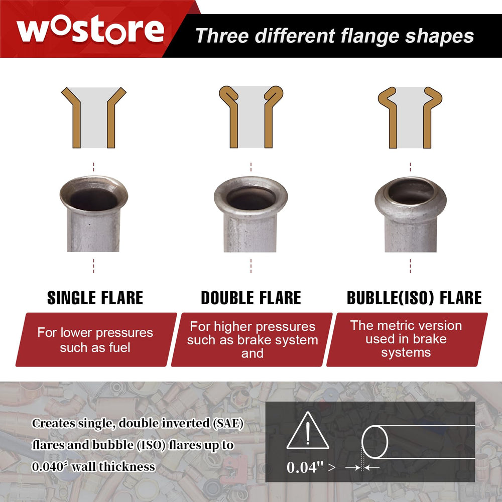 Wostore brake flare kit pipe reamer deburrs ends for leak-free joins