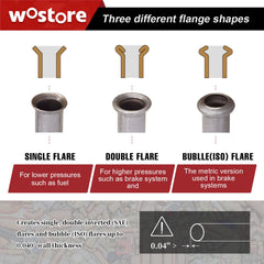 Wostore brake flare kit pipe reamer deburrs ends for leak-free joins