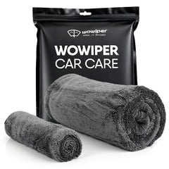 WOWIPER car drying towel set XL 24x36 for fast, streak-free panel drying.