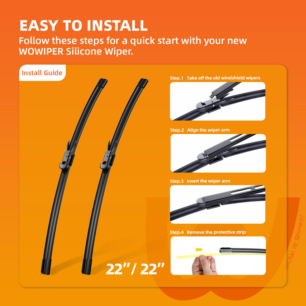 WOWIPER 1-year warranty banner on product packaging