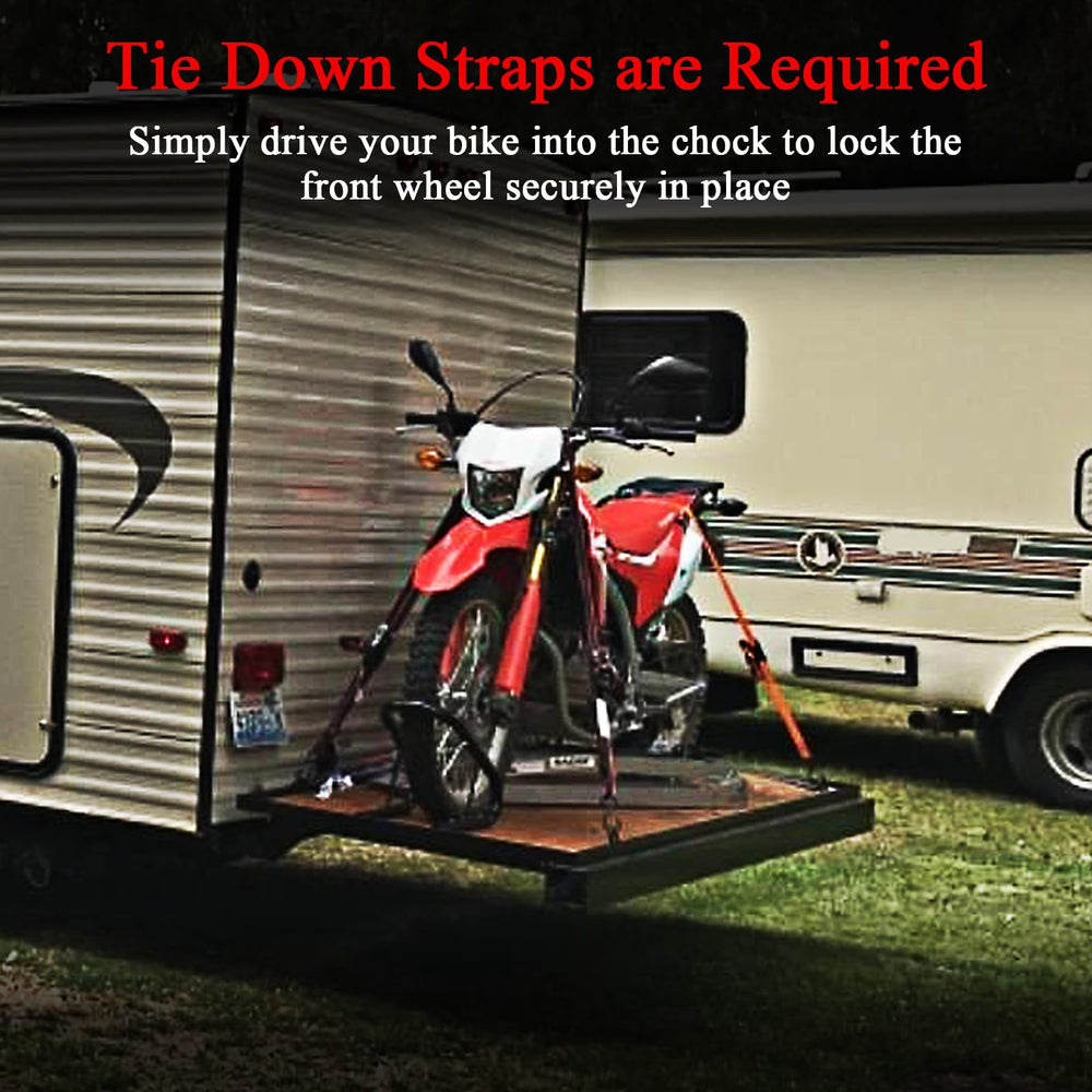 WOWTK 6.5in wheel chock in trailer securing wide tires