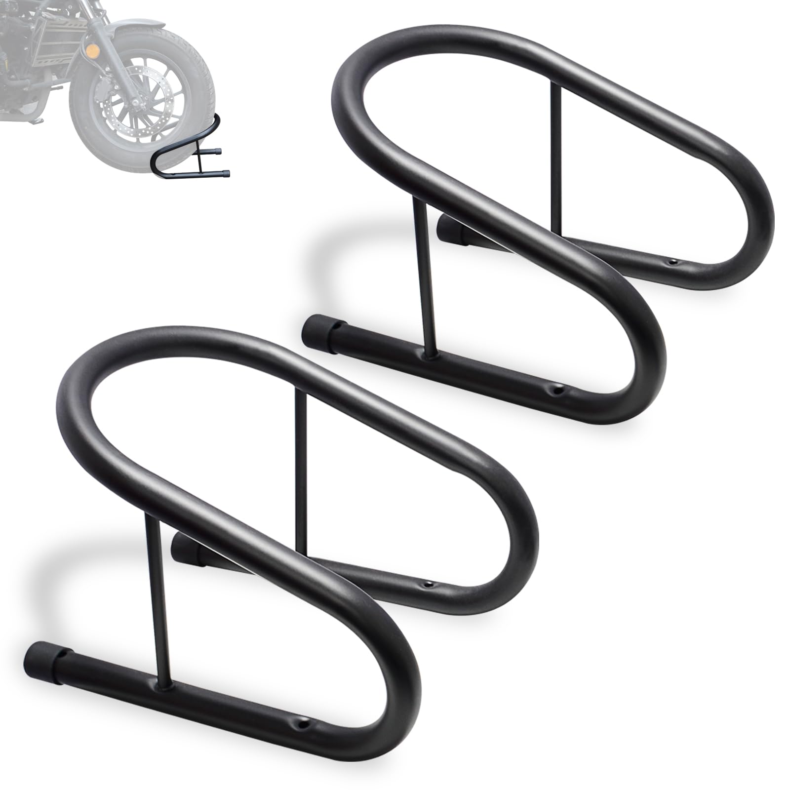 WOWTK 6.5in wheel chock front view, durable steel build for secure loading