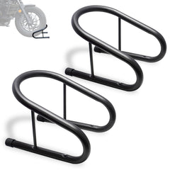 WOWTK 6.5in wheel chock front view, durable steel build for secure loading