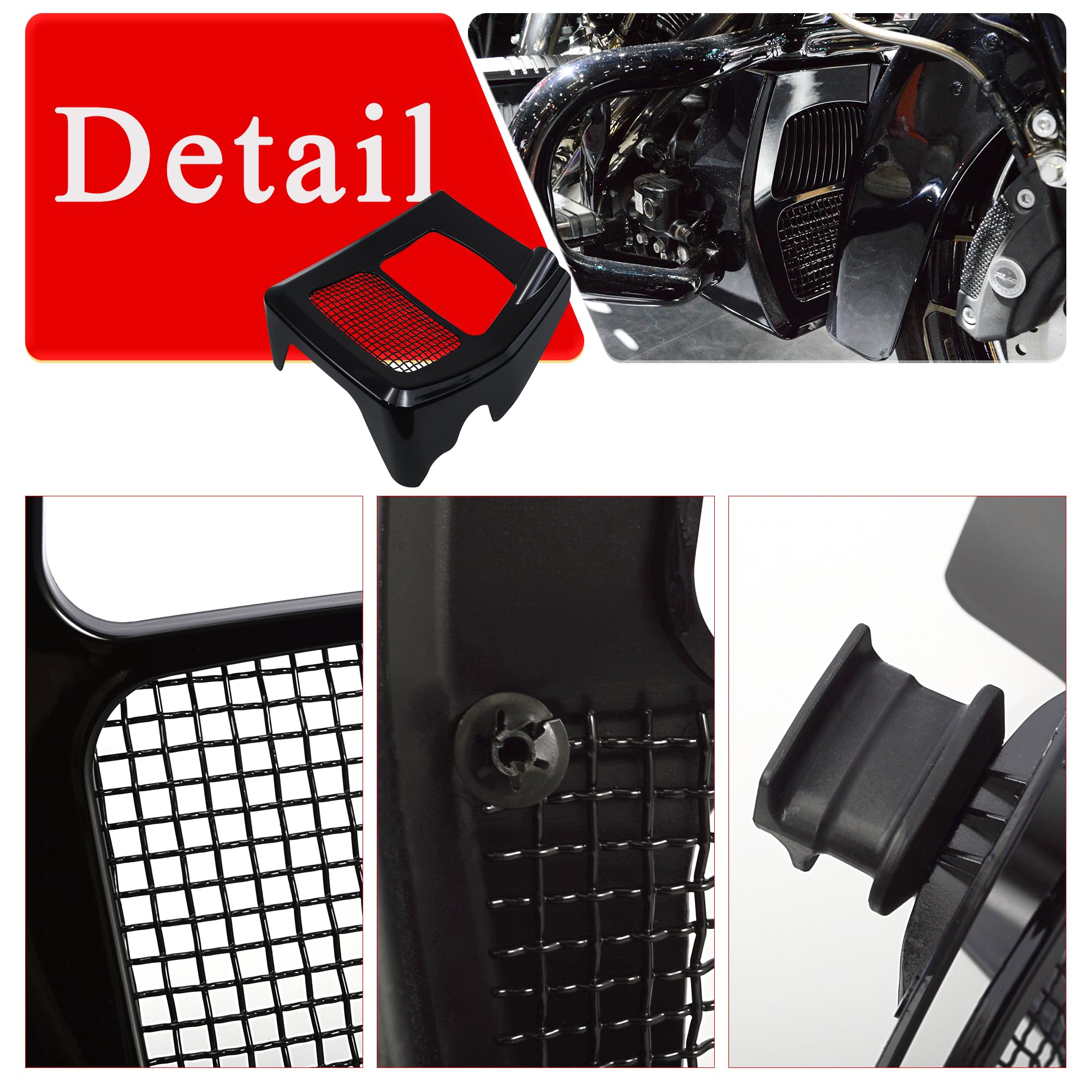 WOWTK Chin Spoiler on Harley Street Glide front view enhances the bike's front aesthetics