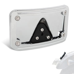 WOWTK curved laydown frame on Harley with chrome finish enhances rear style and aerodynamics