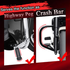 WOWTK Softail installation demonstrates easy mounting and integrated crash-bar protection.