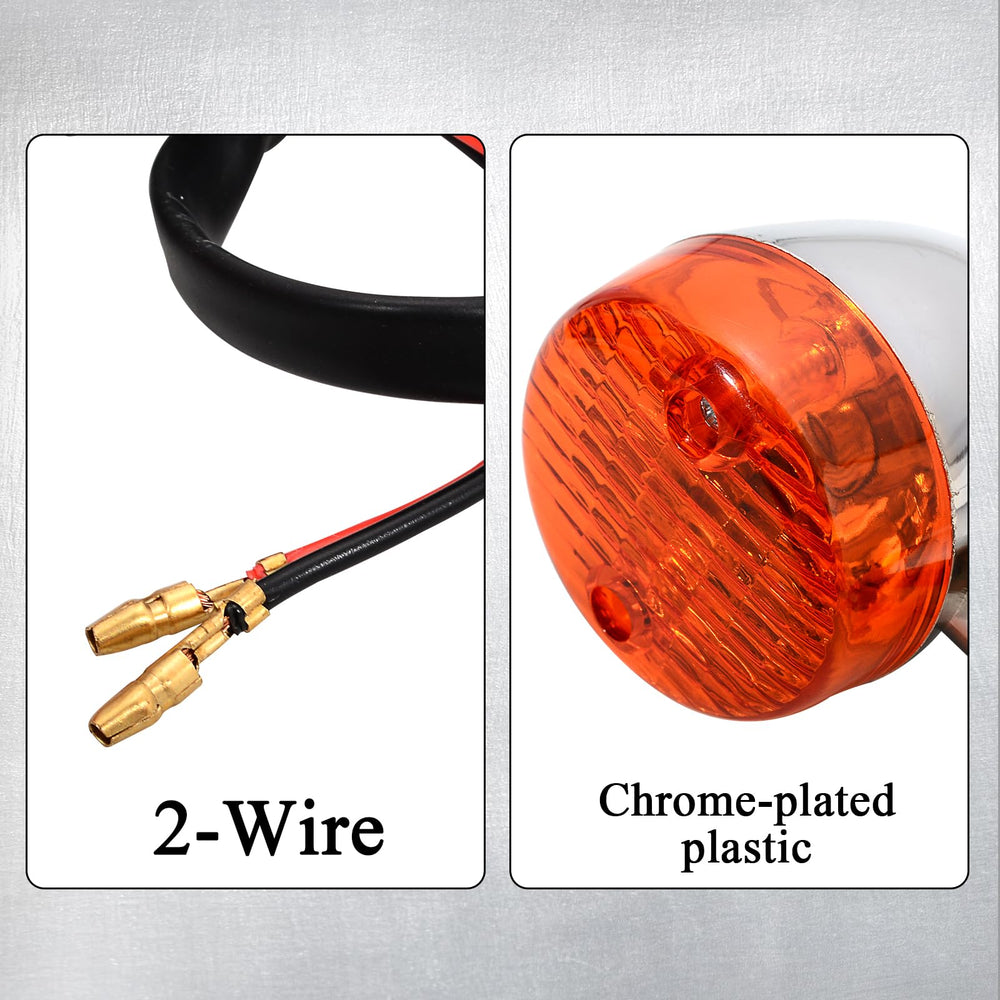 WOWTK rear left amber turn signal for Kawasaki VN boosts rear visibility.