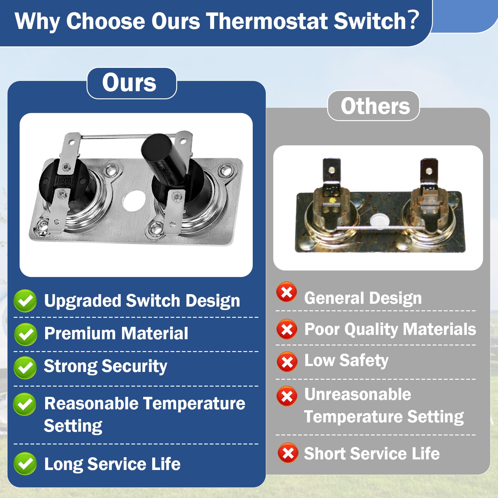 WPL power control switch with knob shown for simple temperature adjustment