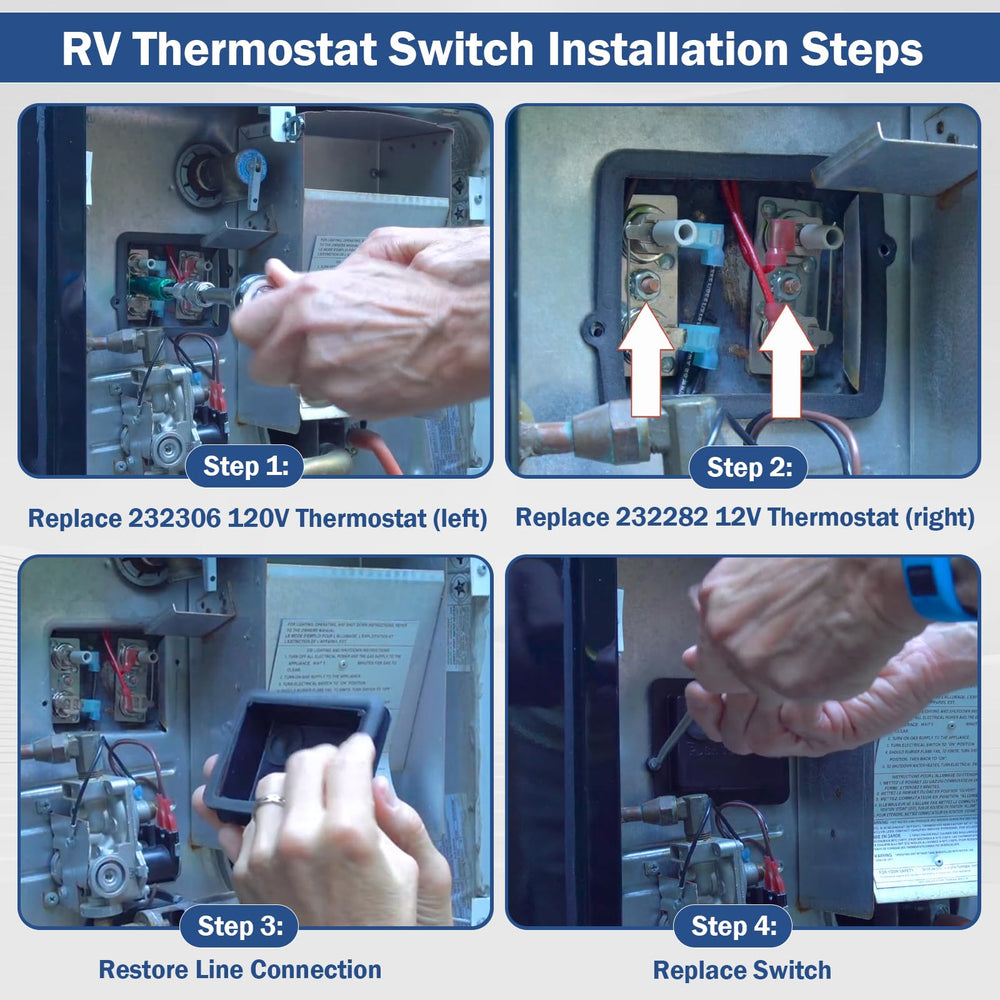 WPL terminal wires and wire nuts arranged for quick RV installation