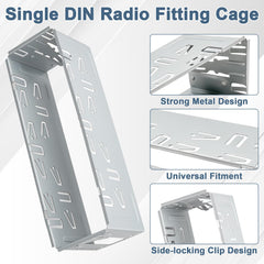 WPL 1-Din steel mount assembly emphasizes durability and rustproof performance.