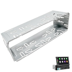 WPL Universal 1-Din stereo cage front view shows sturdy steel construction and stability.