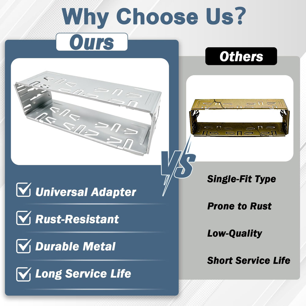 WPL elastic clip system provides secure, vibration-free head unit fixation.