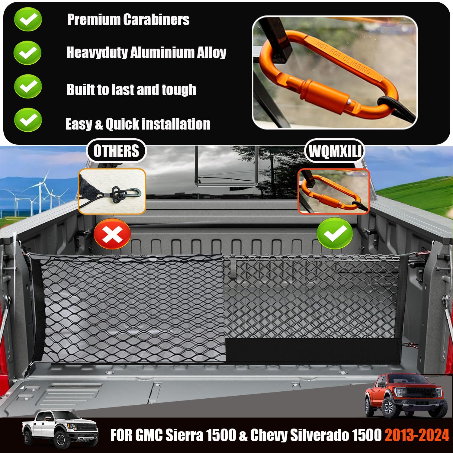 WQMXILI truck bed fit for 2013–2025 Silverado Sierra models