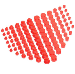 WQZLNX 144-piece cap and plug kit organized by size for AN3 to AN12.