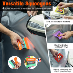 WRAPXPERT magnetic film holders stabilize film during positioning.