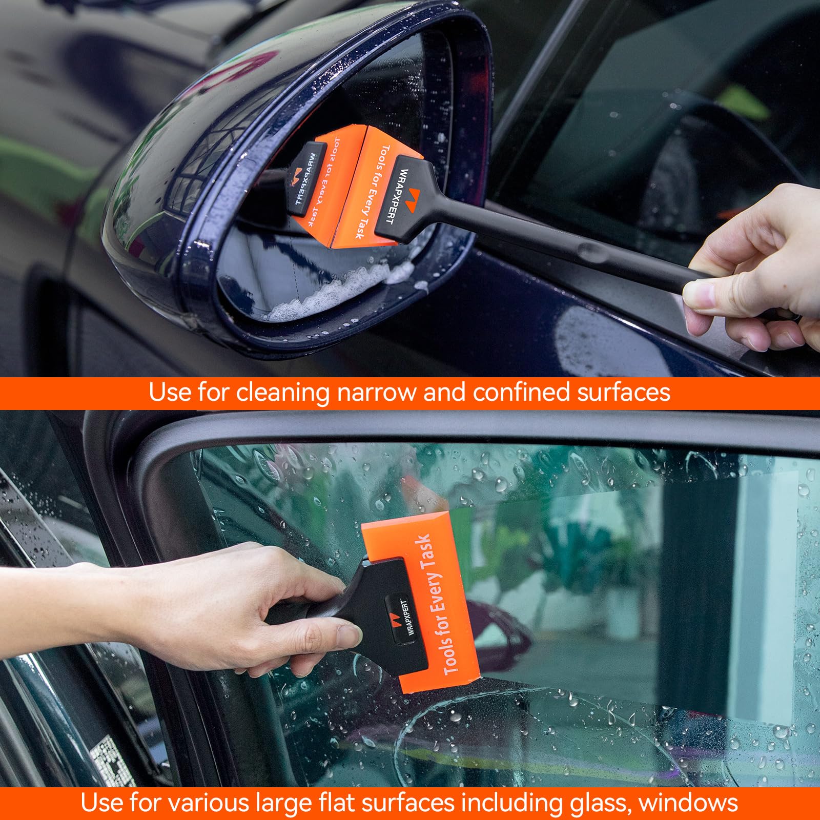 WRAPXPERT scratch-resistant blades ensuring smooth film without glass damage.