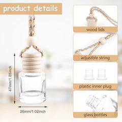 Wresty car bottle with wood cap highlighting natural wood finish