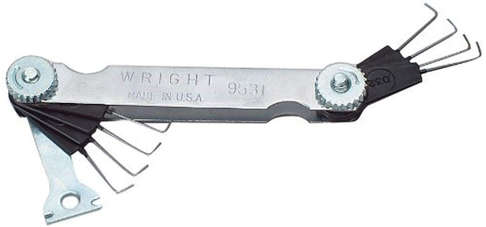 Wright Tool 9531 spark plug wire gauge with 8 blades for quick, precise gap checks