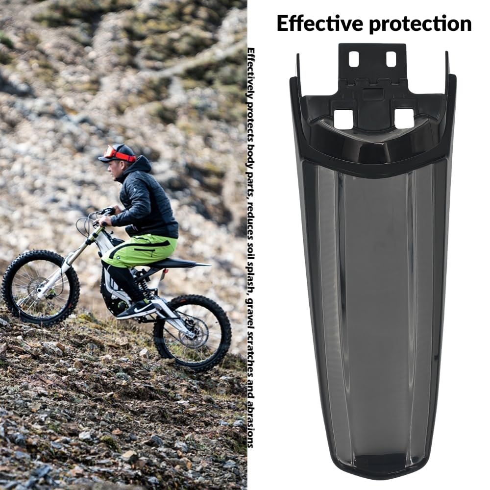 WRUIOY extended rear fender for Surron Light Bee S reduces spray on trails