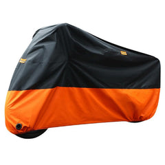 Wrypun XXXL orange cover on Harley Street Glide for outdoor protection
