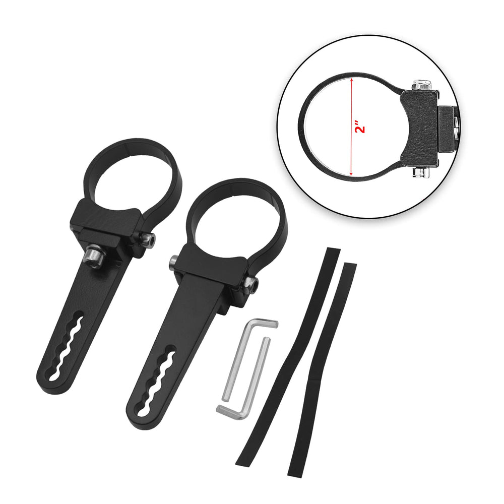 Wsays 2-inch universal bull bar clamps for secure roll cage mounting.