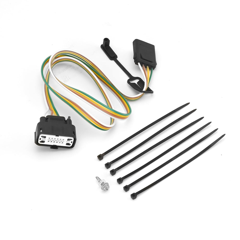 Wsays 4-Pin trailer harness for Traverse demonstrates precise fit and trailer signal compatibility for safer towing.