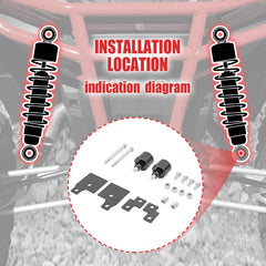 Wsays large rear brackets provide robust mounting for lifted ride