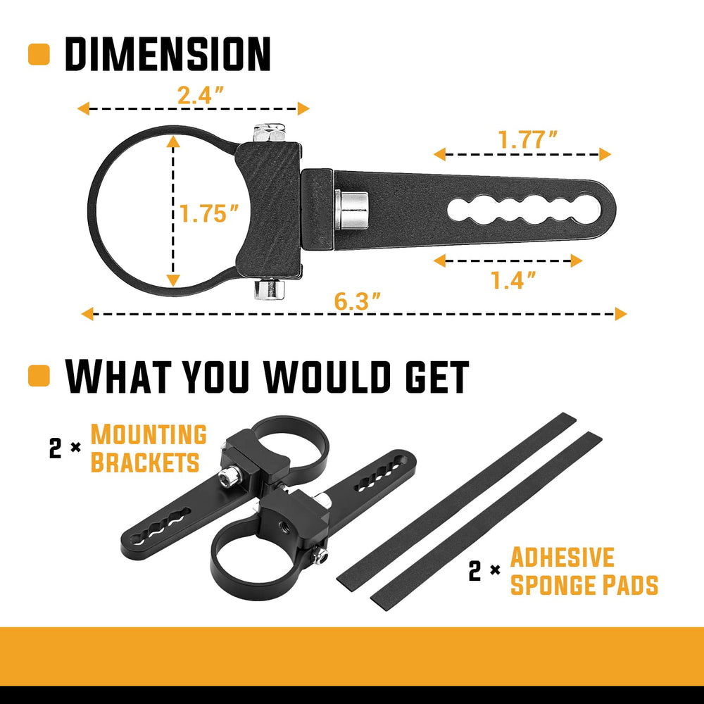 Wsays universal-fit light bar bracket enabling 360-degree rotation