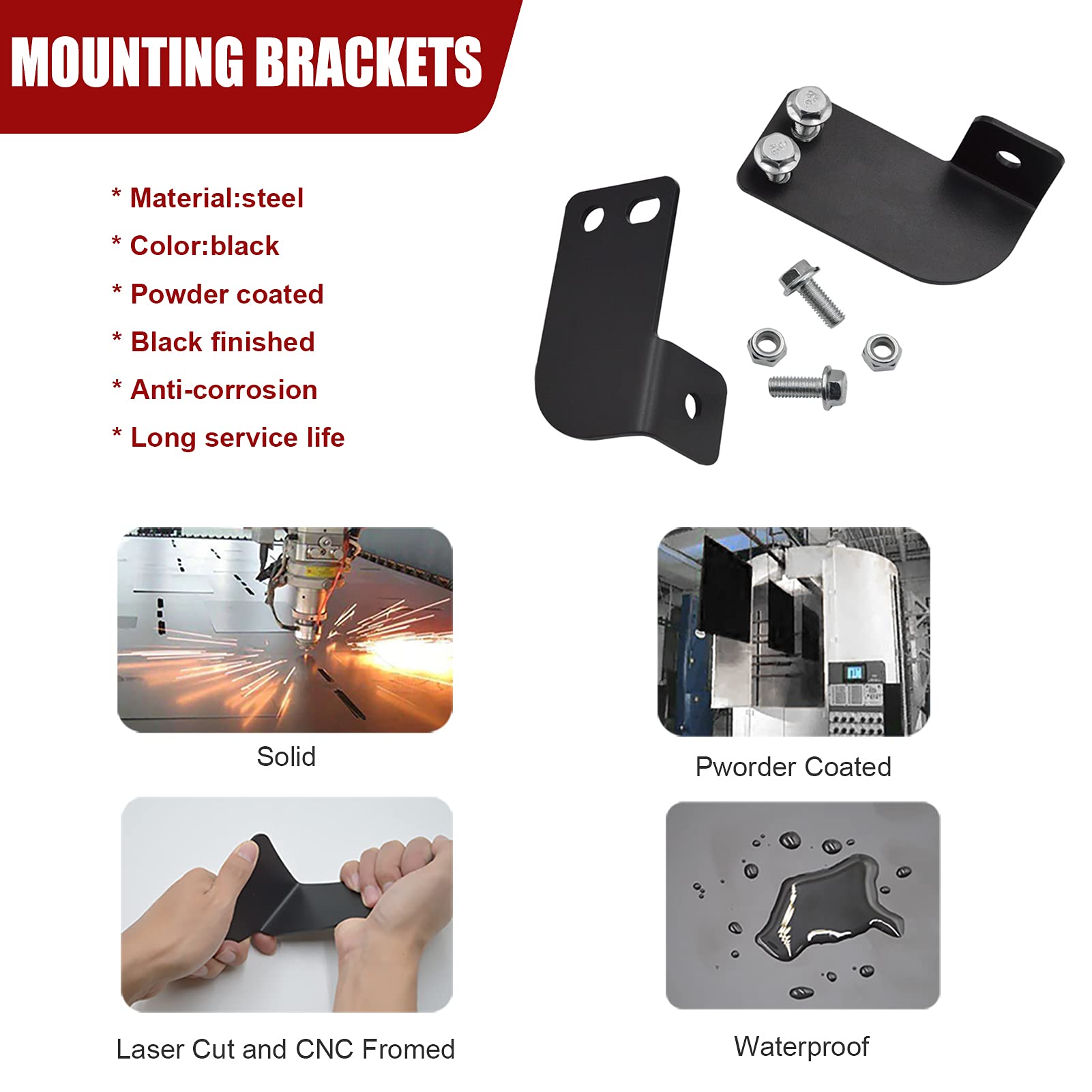 Wsays LED light pod mounted on bracket for enhanced rear lighting