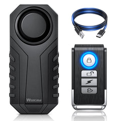 wsdcam 113dB bike alarm front view for discreet outdoor security