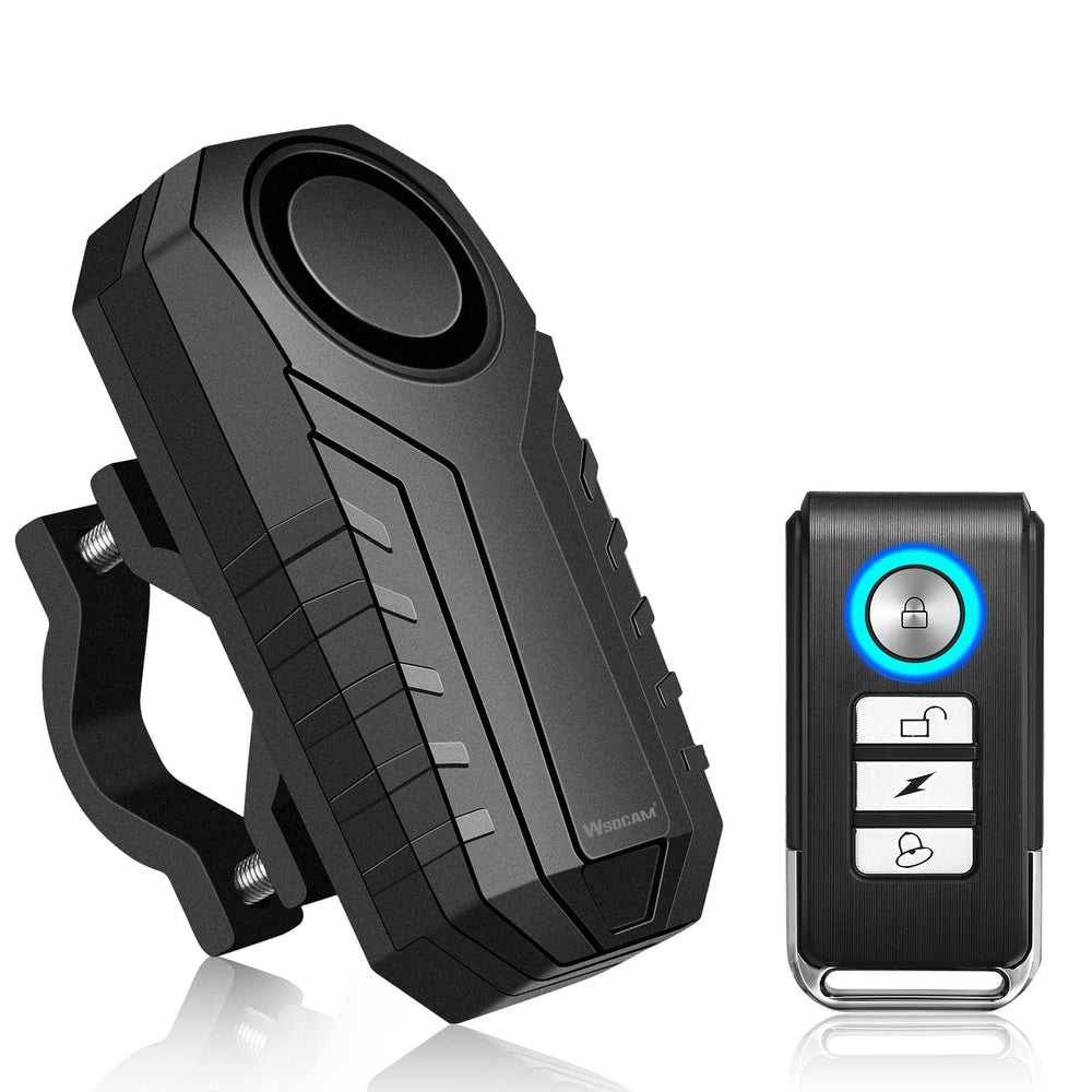 WSDCAM anti-theft alarm mounted on a bike for secure mounting
