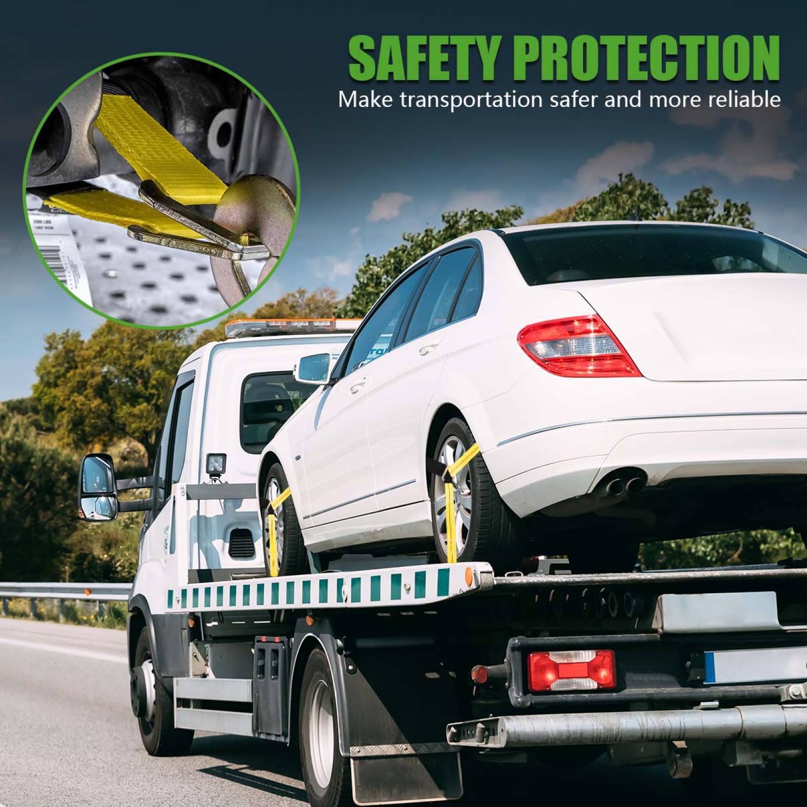 WSSROGY heavy-duty polyester webbing resists stretch and wear.