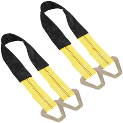WSSROGY axle tie-down strap with yellow protective sleeve for safer securing during transport.