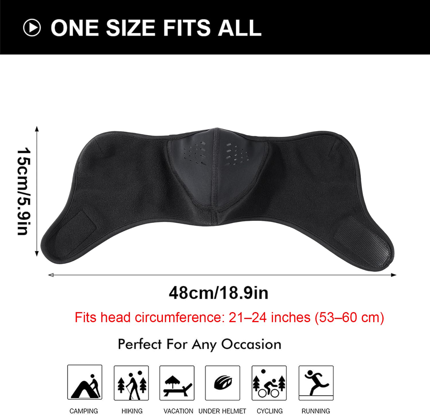 WTACTFUL balaclava showing thermal insulation for chilly rides and hikes.