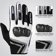 WTACTFUL palm-anti-slip-faux-suede enhances grip on throttle and handlebars.