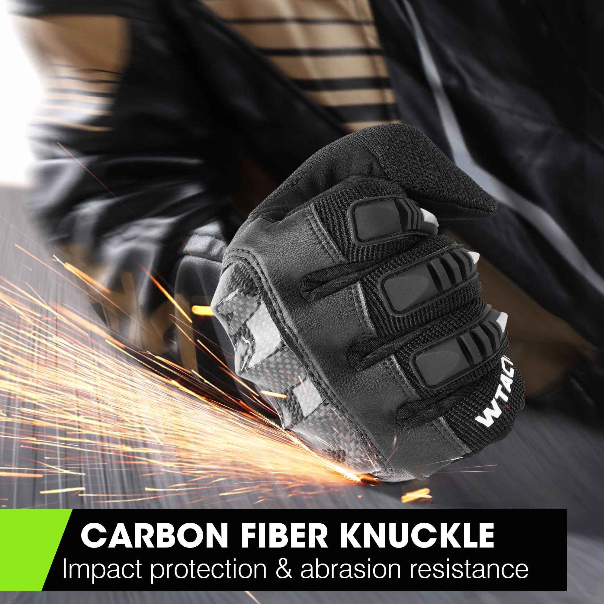 WTACTFUL motorcycle gloves ergonomic-fit pre-curved fingers for all-day comfort.