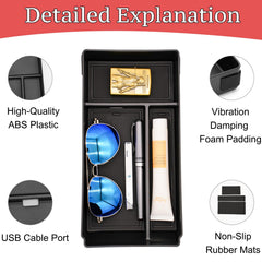 Wuchurth center console organizer easy-install demonstrates tool-free setup