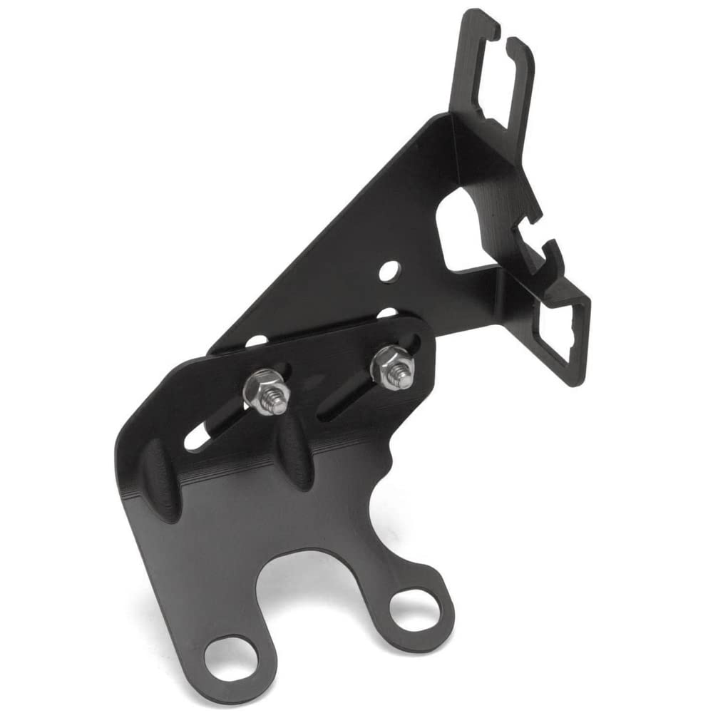 Wuidail throttle trans cable bracket close-up shows durable black powder coat finish