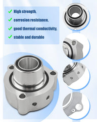 Wujexuhe BOV spacer on Golf Mk6 promotes consistent boost and leak-free operation.