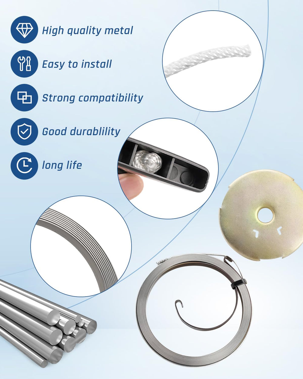 Wujexuhe recoil starter assembly for Honda ATC185S, smooth operation and compatibility.