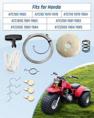 Wujexuhe recoil starter assembly for Honda ATC200S, reliable pulls for vintage ATV.