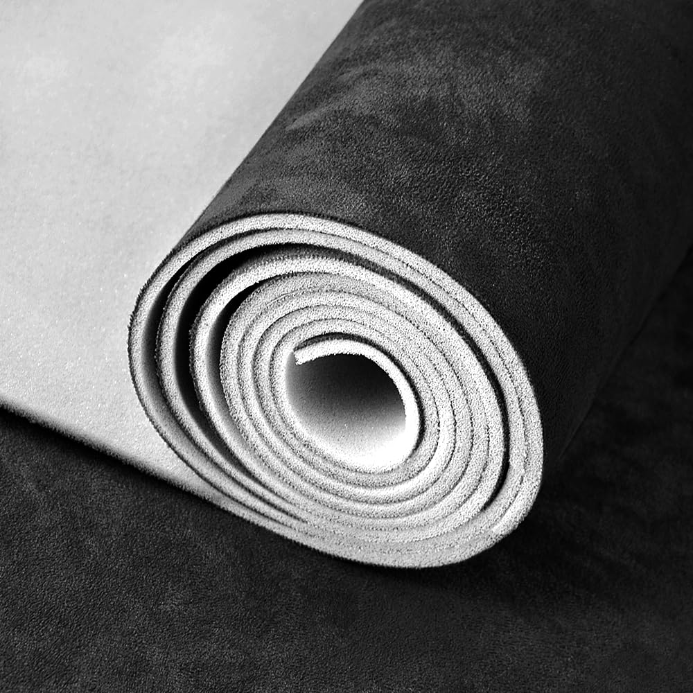 WUJODOR auto suede headliner fabric 54x60 ready for roof replacement.