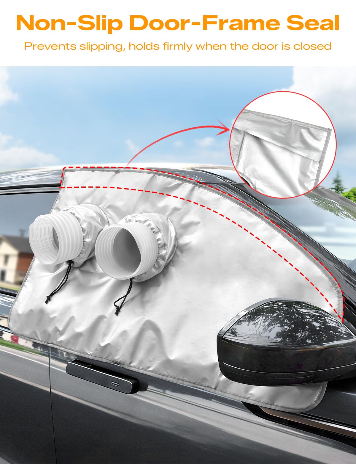 WUJODOR sun-protection coating close-up demonstrates heat-reflective exterior.