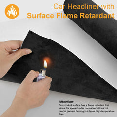 WUJODOR suede headliner with foam backing enhances sound dampening.