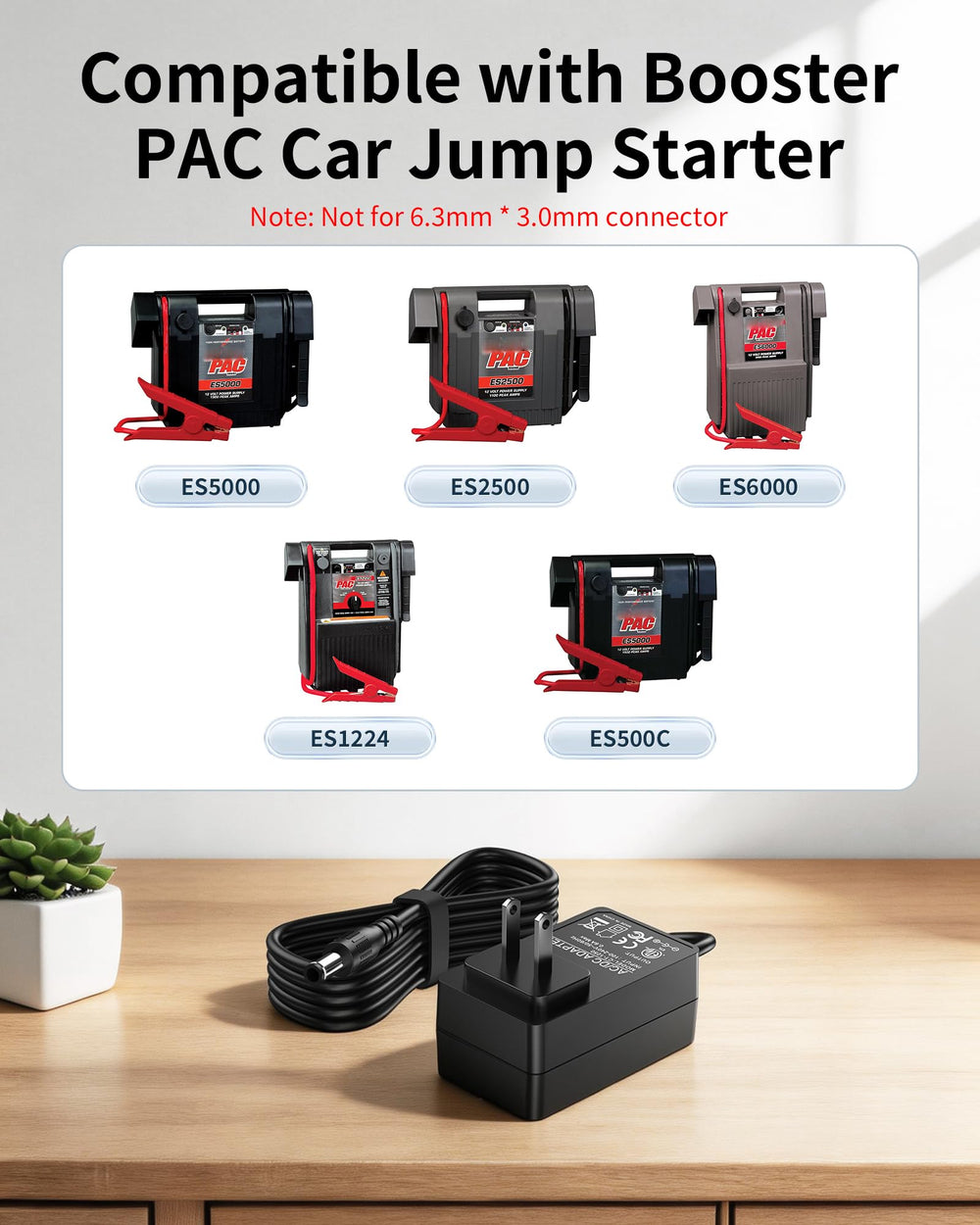 WUKUR charger compatibility view showing supported Booster Pac models