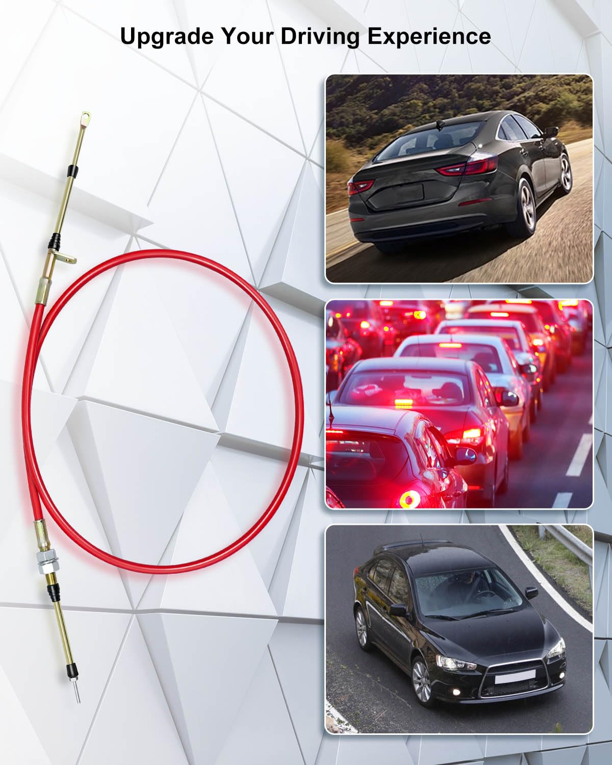 WUMZIJ shifter cable long sheath protects against kinking in daily use